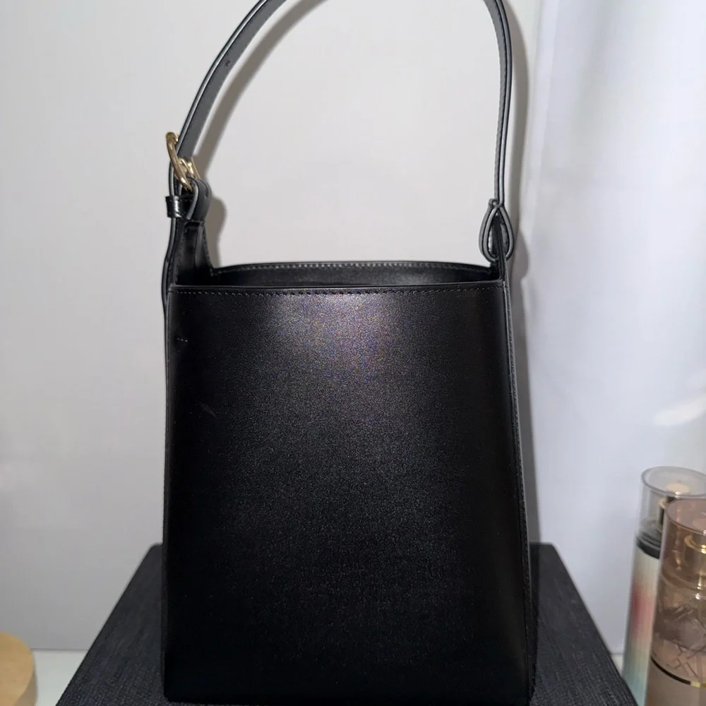 A.P.C. Black Leather Bucket Bag